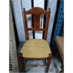 CHAISE BOIS MASSIF TISSU 