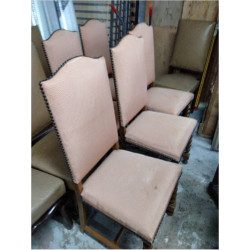 LOT CHAISES BOIS ET TISSU 