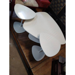 LOT 3 TABLES BASSES BLANCHES