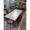 TABLE CUISINE PIEDS ROUGES