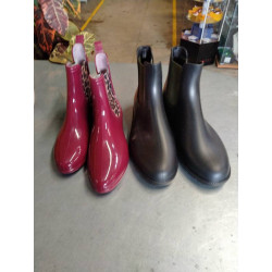 BOTTINES NOIR 41 BORDEAUX 38