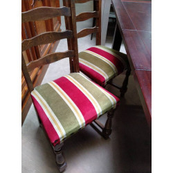 LOT 5 CHAISES  + 1 BOIS...