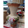 VASE FLEURS CRAQUELÉ