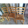 CHAISE BOIS ASSISE PAILLE 