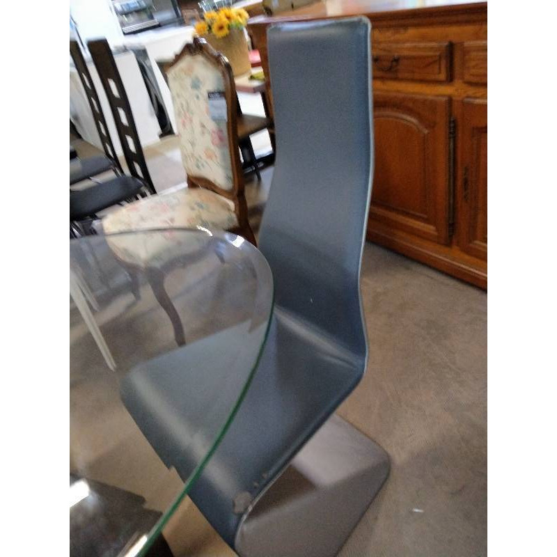LOT 2 CHAISES GRISES