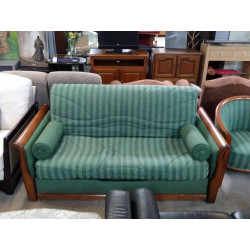 CANAPE CONVERTIBLE TISSU VERT