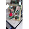 CADRE VEGETALE AVEC ROSE ETERNELLE 