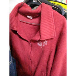 VESTE POLAIRE ROUGE ANNE DE...