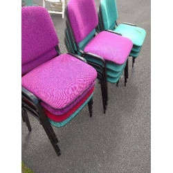 CHAISE ASSISE TISSUS 