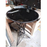 TABLE HAUTE DESIGN DESSUS VERRE