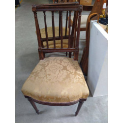 CHAISE BOIS ASSISE TISSU...