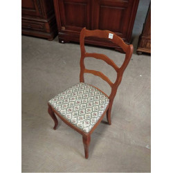 CHAISE BOIS ASSISE TISSUS