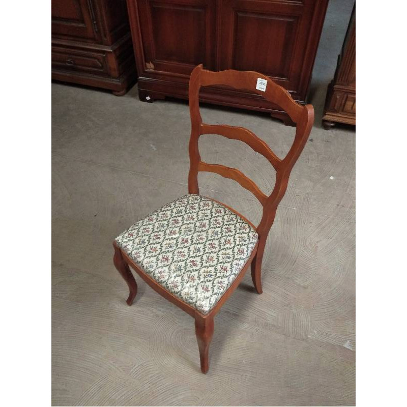 CHAISE BOIS ASSISE TISSUS