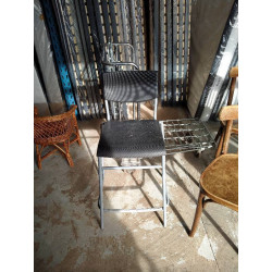 CHAISE HAUTE NOIR ET GRISE
