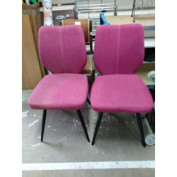 LOT 2 CHAISES TISSU 