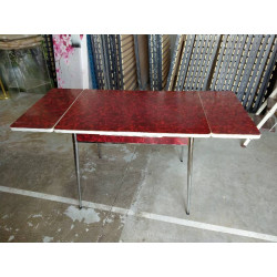 TABLE FORMICA ROUGE 2 ALLONGES