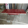 TABLE FORMICA ROUGE 2 ALLONGES