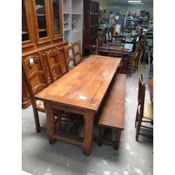 TABLE DE FERME CHÊNE  + BANC 
