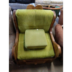 FAUTEUIL VERTE TIROIR 