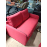 CANAPÉ 2/3 PLACES ROUGE CONVERTIBLE