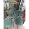 LOT DE 5 CHAISES DE BISTROT VERTE 