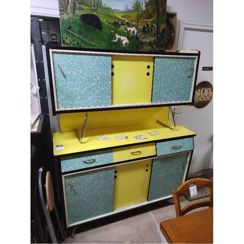 BUFFET FORMICA VERT JAUNE 