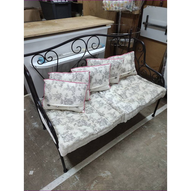 BANQUETTE FER FORGÉ PLIABLE 