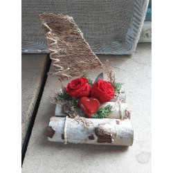 ROSES ÉTERNELLE SUR BOIS