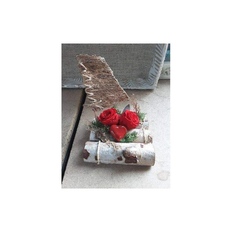 ROSES ÉTERNELLE SUR BOIS