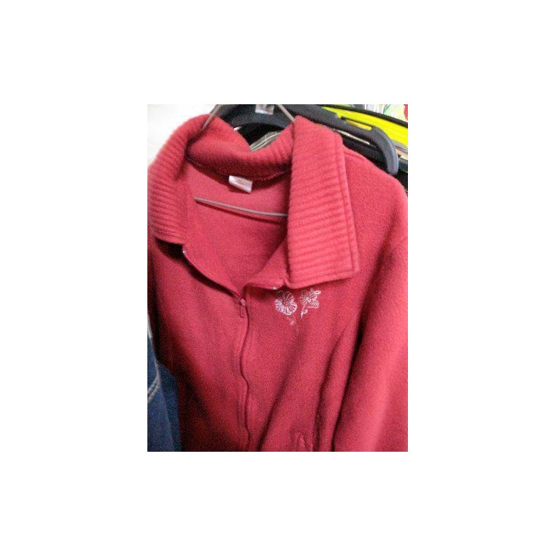 VESTE POLAIRE ROUGE ANNE DE LANCAY