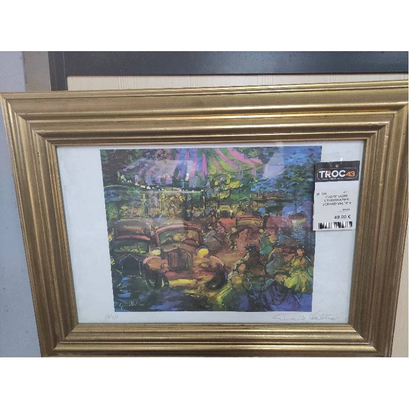 CADRE DORÉ LITHOGRAPHIE GERARD VALTIER