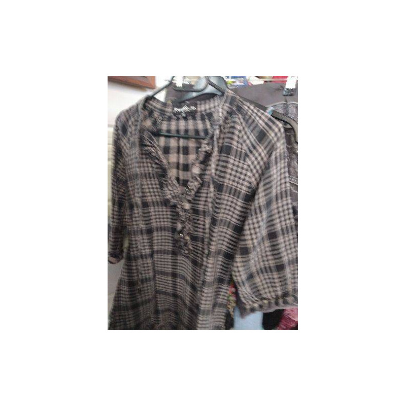 ROBE NOIRE CARREAUX JENNIFER