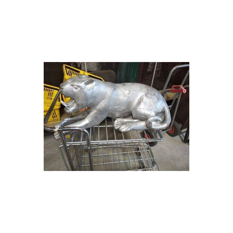 STATUE PANTHÈRE EN TECK