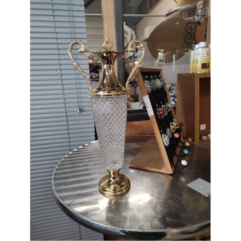 CARAFE ANCIENNE VERRE TE DORE