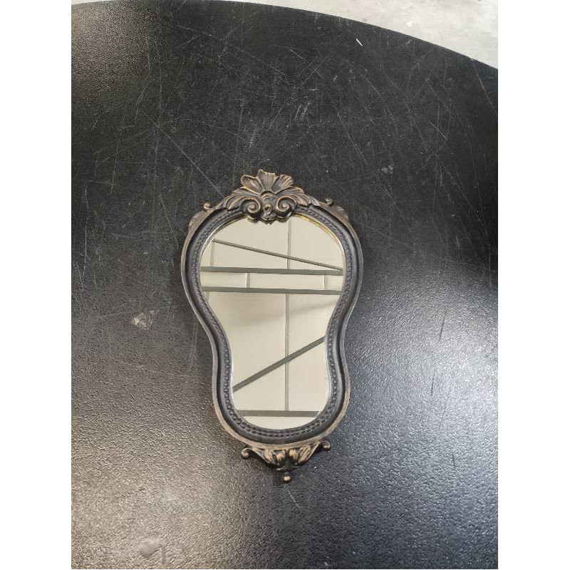 MIROIR NOIR ET DORE