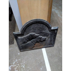 PLAQUE CHEMINÉE DÉCO CHIEN 