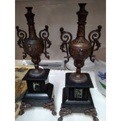 CASSOLETTES BRONZE ET MARBRE