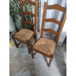 LOT 4 CHAISES BOIS ASSISE...