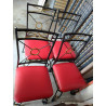 LOT 4 CHAISE ACIER ASSISE SIMILI CUIR