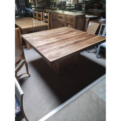TABLE CARRÉE BOIS EXOTIQUE 
