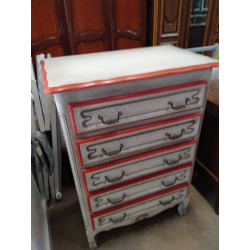 COMMODE 5 TIROIRS RÉGENCE