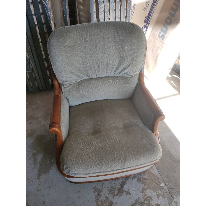 FAUTEUIL TISSUS VERT 