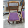 CHAISE BOIS ASSISE TISSUS 