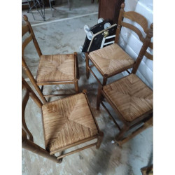 LOT 4 CHAISE BOIS ASSISE...