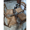 LOT 4 CHAISE BOIS ASSISE PAILLE 