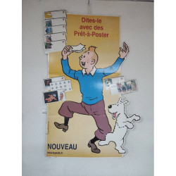 AFFICHE PUB LA POSTE TINTIN