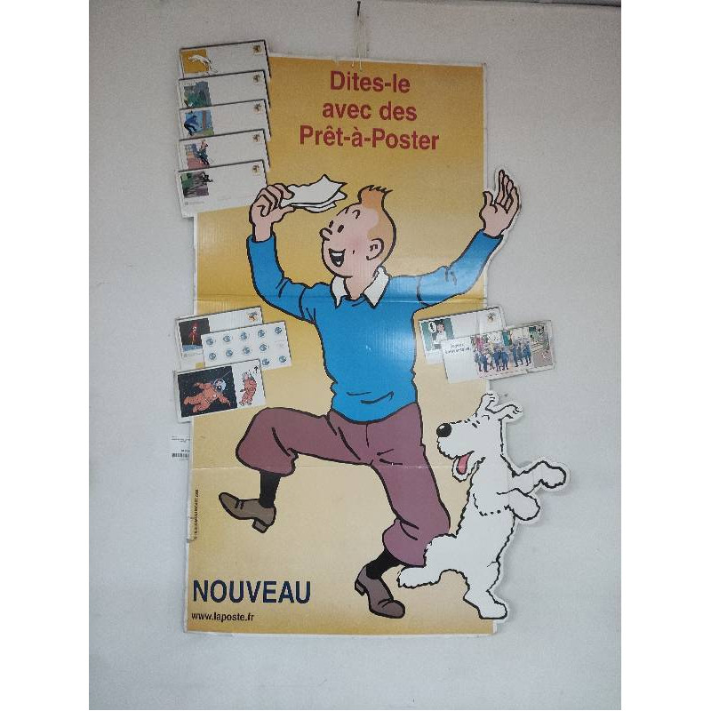 AFFICHE PUB LA POSTE TINTIN