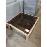 TABLE BASSE DESSUS VERRE 